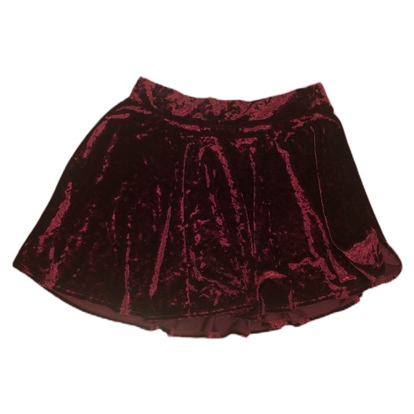 Urban CoCo Dresses & Skirts - Cherry Coke Crushed Velvet Skirt